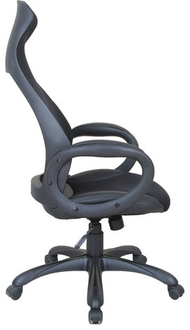 Кресло офисное BRABIX PREMIUM "Genesis EX-517", пластик черный, ткань/экокожа/сетка черная, 531574