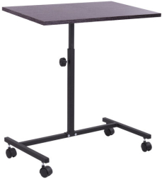 Стол BRABIX "Smart CD-015", 600х380х670-880 мм, ЛОФТ, регулируемый, колеса, металл/ЛДСП ясень, каркас черный, 641887