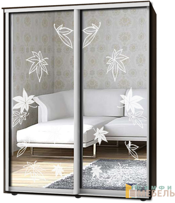 Шкаф-купе 2х дв Стандарт Пескоструй № 87+87