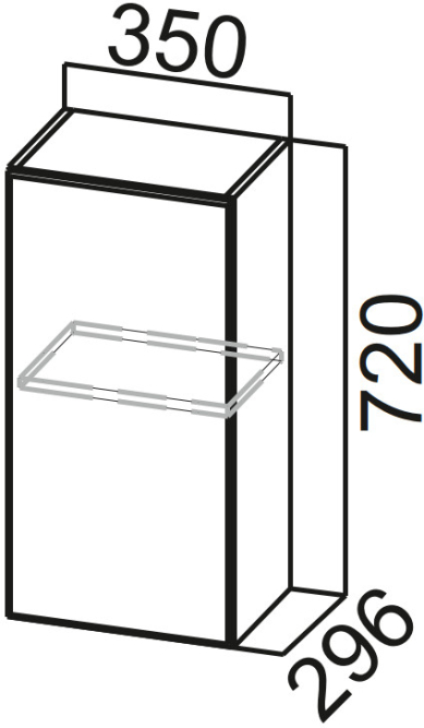 Шкаф навесной Ш350 Модерн Нью