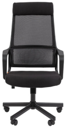 Кресло офисное Chairman CH 590, сетка/ткань, черное, 7134733