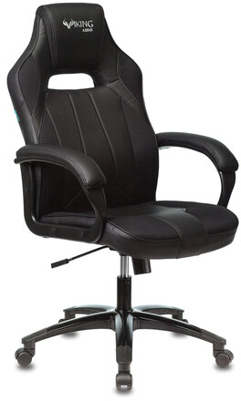 Кресло компьютерное Zombie VIKING 2 AERO, экокожа/ткань, черное, 1180816