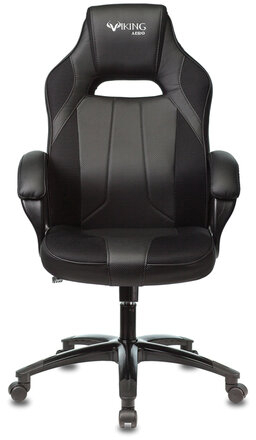 Кресло компьютерное Zombie VIKING 2 AERO, экокожа/ткань, черное, 1180816