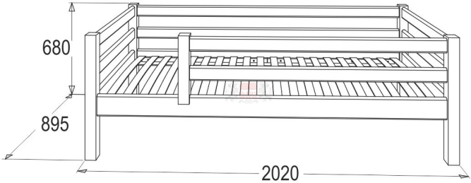 Кровать из массива Омега14 №3