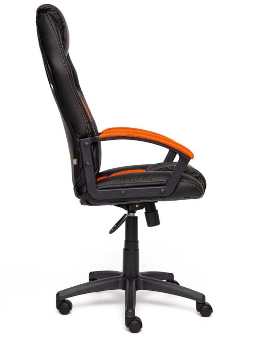 Кресло DRIVER кож/зам/ткань, черный/оранжевый, 36-6/07