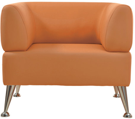 Кресло мягкое "Норд", "V-700", 820х720х730 мм, c подлокотниками, экокожа, оранжевое