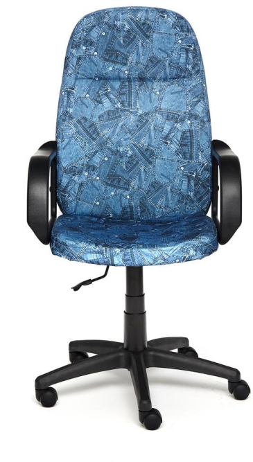Кресло LEADER ткань, принт "Джинса"