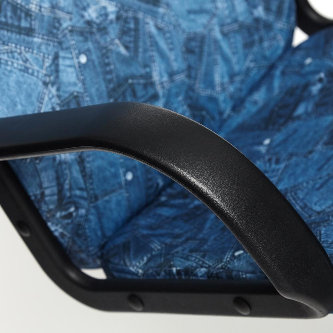 Кресло LEADER ткань, принт "Джинса"