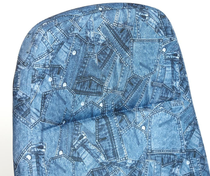 Кресло LEADER ткань, принт "Джинса"