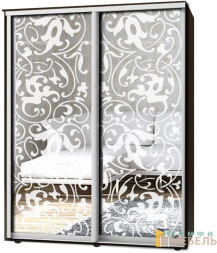 Шкаф-купе 2х дв Стандарт Пескоструй № 56