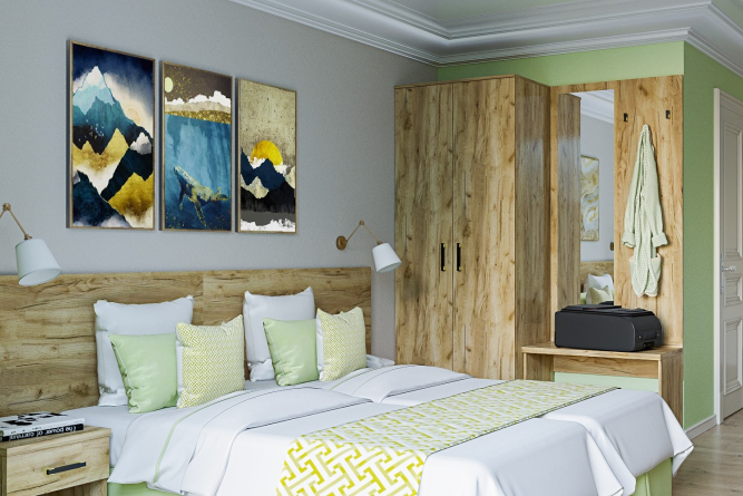 Вешалка с зеркалом для гостиниц Виктория ВИ-21