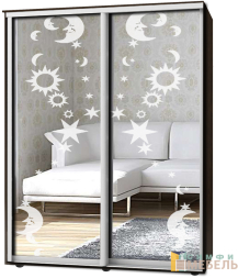 Шкаф-купе 2х дв Стандарт Пескоструй № 88+88