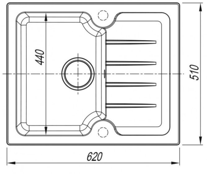 Мойка для кухни из искусственного камня Dr. Gans Лора 620