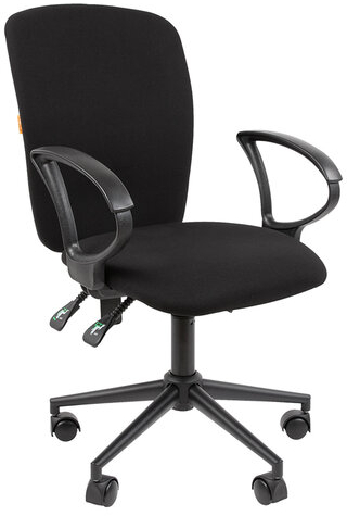 Кресло офисное Chairman CH 9801, пятилучие металл, ткань, черное, 7150934