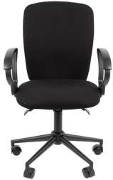 Кресло офисное Chairman CH 9801, пятилучие металл, ткань, черное, 7150934