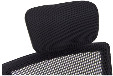 Кресло CROMEX Debut CH-697, ХРОМ, с подлокотниками, мех. качания, сетка, черное, ткань, 533068