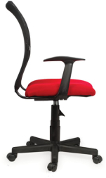 Кресло BRABIX "Spring MG-307", с подлокотниками, комбинированное красное/черное TW, 531405