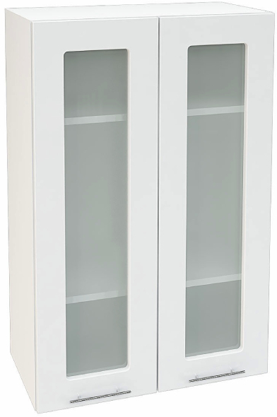 Шкаф верхний высокий со стеклом с 2 ств. Кухня Валерия ШВС 609 (глянец)