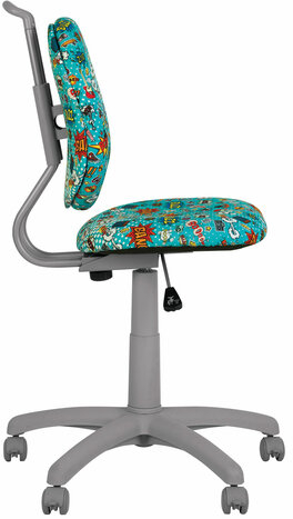 Кресло детское "VINNY GTS" без подлокотников, бирюзовое с рисунком