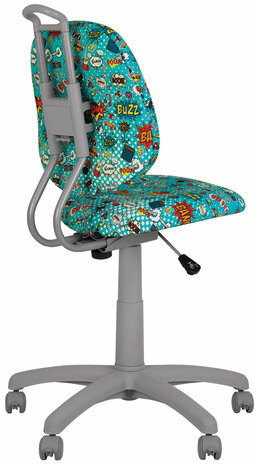 Кресло детское "VINNY GTS" без подлокотников, бирюзовое с рисунком