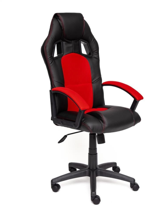 Кресло DRIVER кож/зам/ткань, черный/красный, 36-6/08