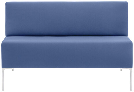 Диван мягкий двухместный "Хост" М-43, 1200х620х780 мм, без подлокотников, экокожа, голубой