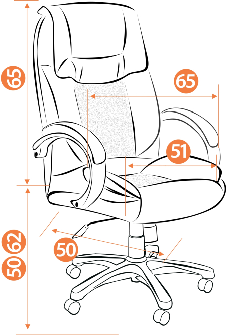 Кресло OREON кож/зам, коричневый/коричневый перфорированный, 36-36/36-36/06