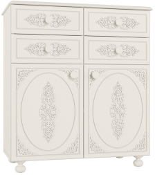 Комод Ассоль АС-18 белое дерево
