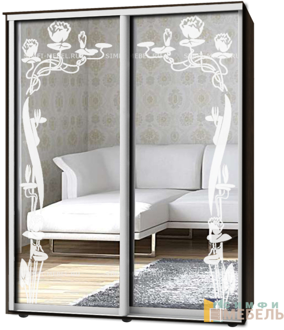 Шкаф-купе 2х дв Стандарт Пескоструй № 57