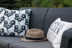 Диван садовый из ротанга Корфу (Corfu love seat) графит