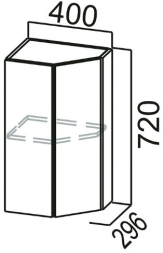 Шкаф навесной Ш400тз (торцевой закрытый) Модерн