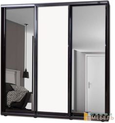 Шкаф купе 3х дв Комби 1 Белый|Зеркало-2