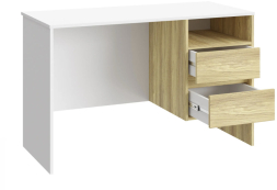 Стол Оскар ОС-23 белый структурный/блэквуд ячменный