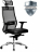 Кресло офисное МЕТТА "SAMURAI" SL-3.05, с подголовником, сверхпрочная ткань-сетка/экокожа, черное