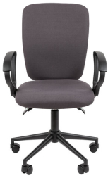 Кресло офисное Chairman CH 9801, пятилучие металл, ткань, серое, 7150936