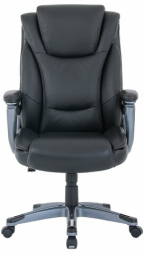 Кресло BRABIX PREMIUM "Gladiator EX-552", натуральная кожа, черное, 532939