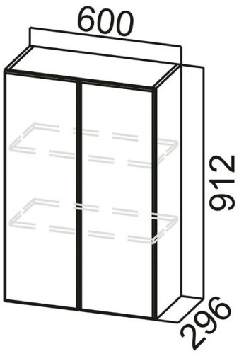 Шкаф навесной Ш600 Грейвуд