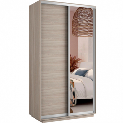 Шкаф-купе Хит (ЛДСП/Зеркало) Ясень шимо светлый