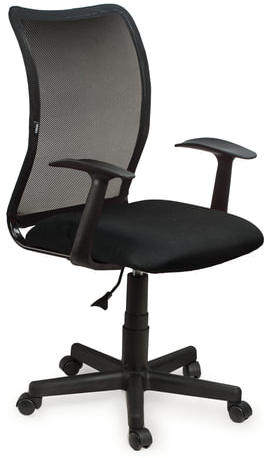 Кресло BRABIX "Spring MG-307", с подлокотниками, черное TW, 531406