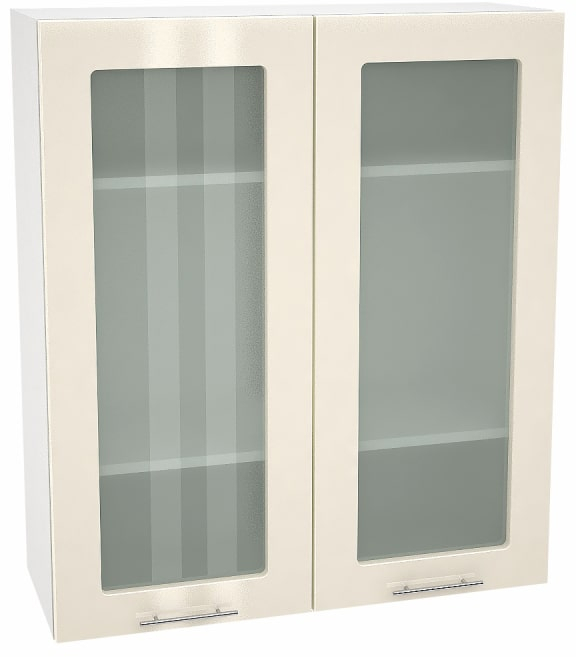 Шкаф верхний высокий со стеклом с 2 ств. Кухня Валерия ШВС 809 (глянец)