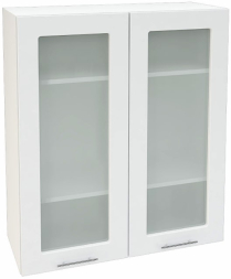 Шкаф верхний высокий со стеклом с 2 ств. Кухня Валерия ШВС 809 (глянец)