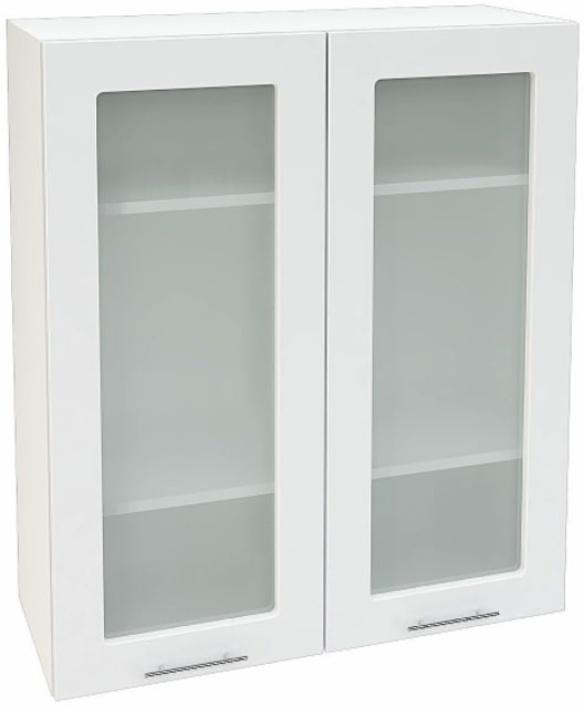 Шкаф верхний высокий со стеклом с 2 ств. Кухня Валерия ШВС 809 (глянец)