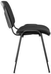 Стул для персонала и посетителей "ISO", черный каркас, ткань черная