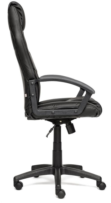 Кресло DRIVER кож/зам/ткань, черный/серый, 36-6/12