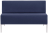 Диван мягкий двухместный "Хост" М-43, 1200х620х780 мм, без подлокотников, экокожа, темно-синий