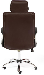 Кресло OXFORD хром кож/зам, коричневый/коричневый перфорированный, 36-36/36-36/06