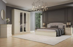 Кровать с мягкой вставкой изголовья Сиена