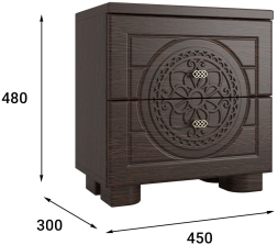 Тумба прикроватная «Монблан» МБ-38К венге