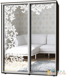 Шкаф-купе 2х дв Стандарт Пескоструй № 58