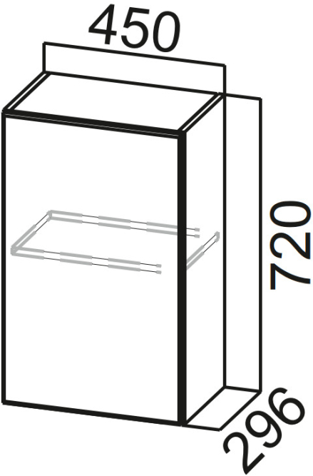 Шкаф навесной Ш450 Модерн Нью